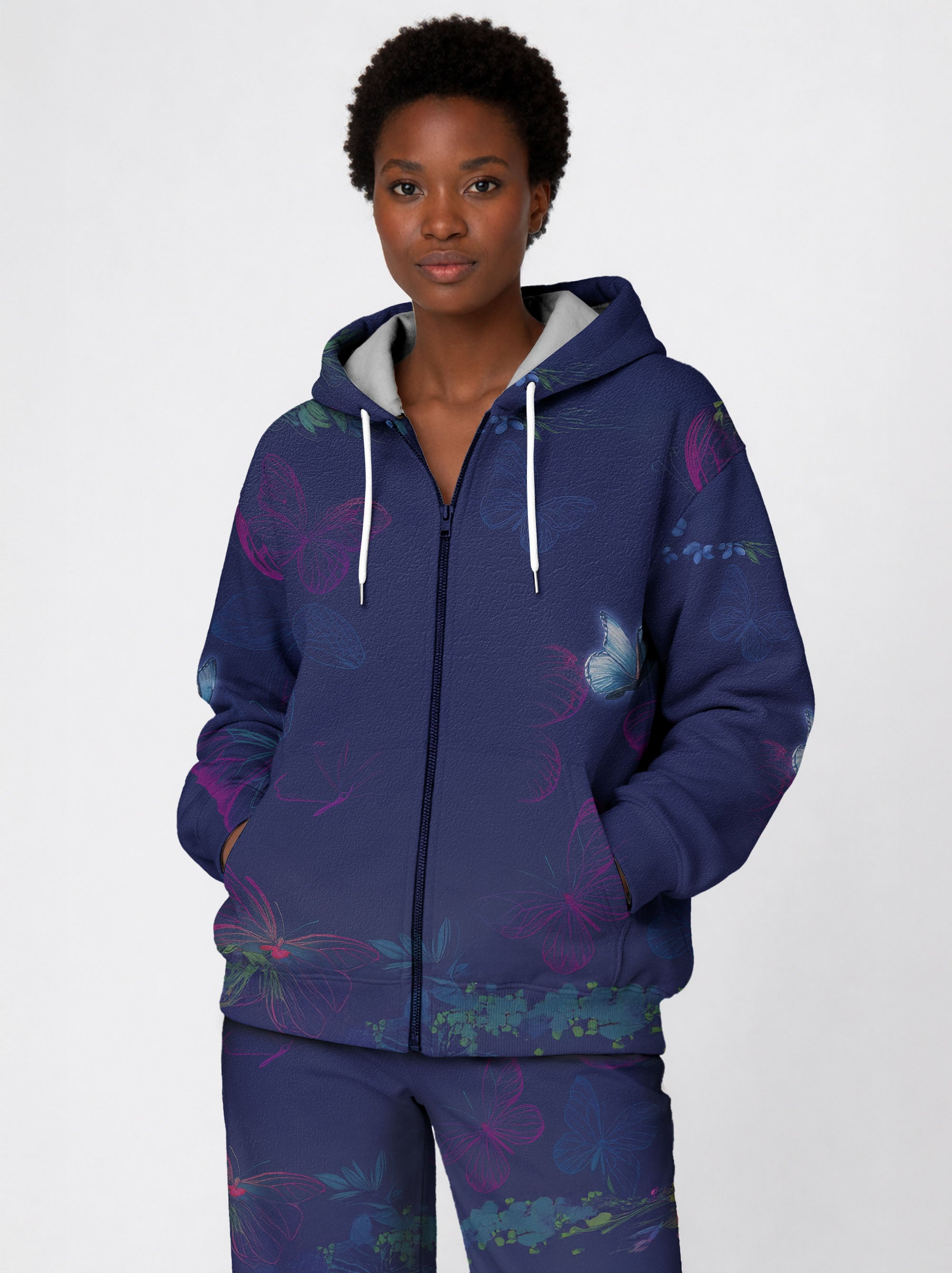 Blue Orchid Zip Hoodie