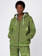 Green Orchid Zip Hoodie