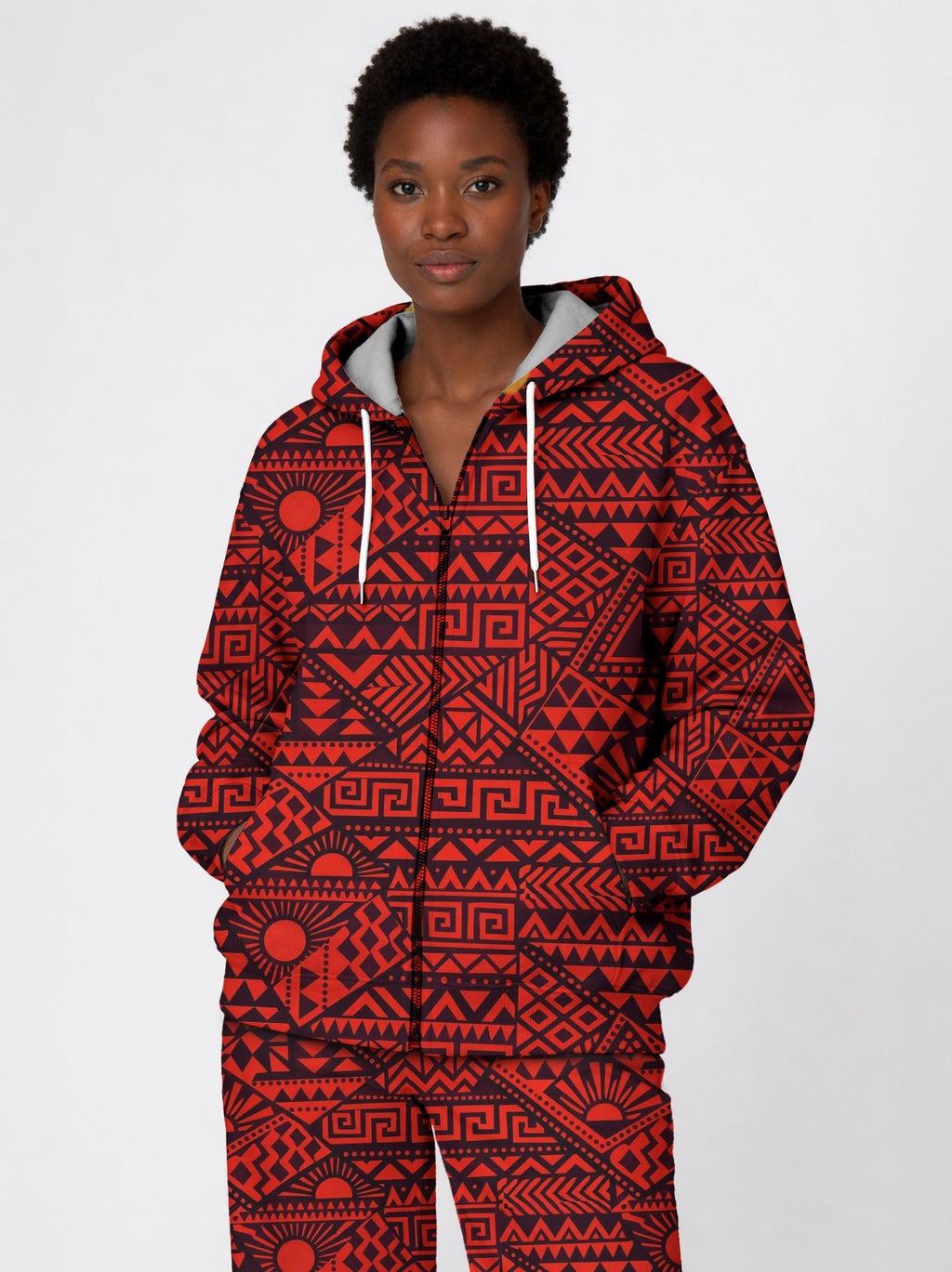 "Shaka" Burgundy Zip Hoodie