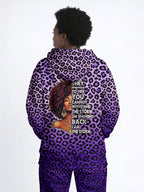 "Unstoppable" Amethyst Leopard Zip Hoodie