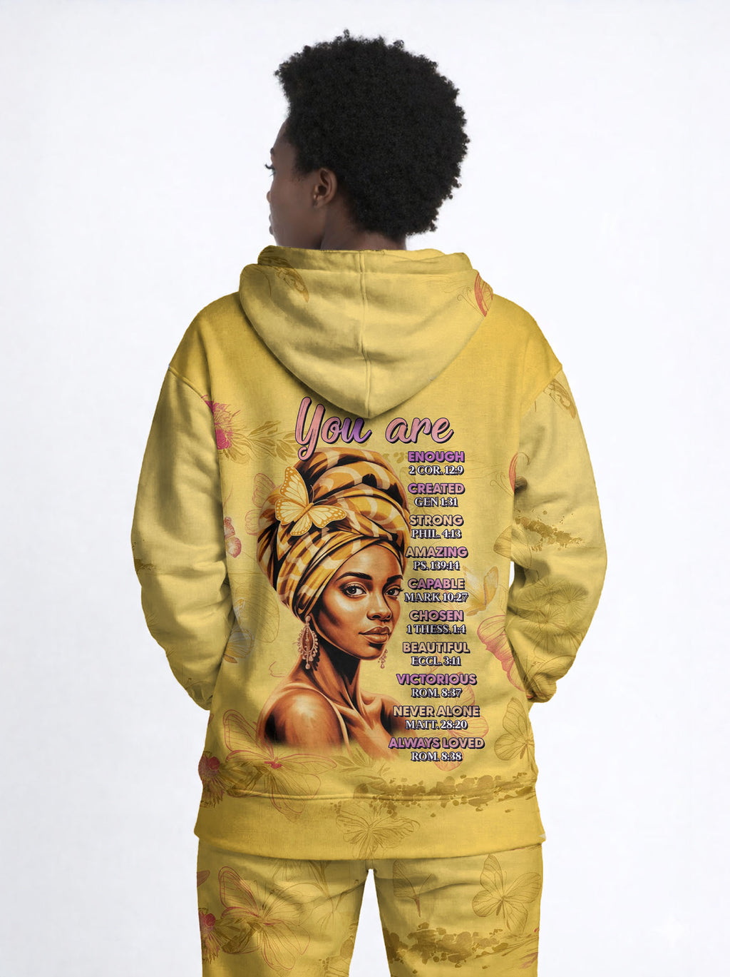 Yellow Orchid Zip Hoodie