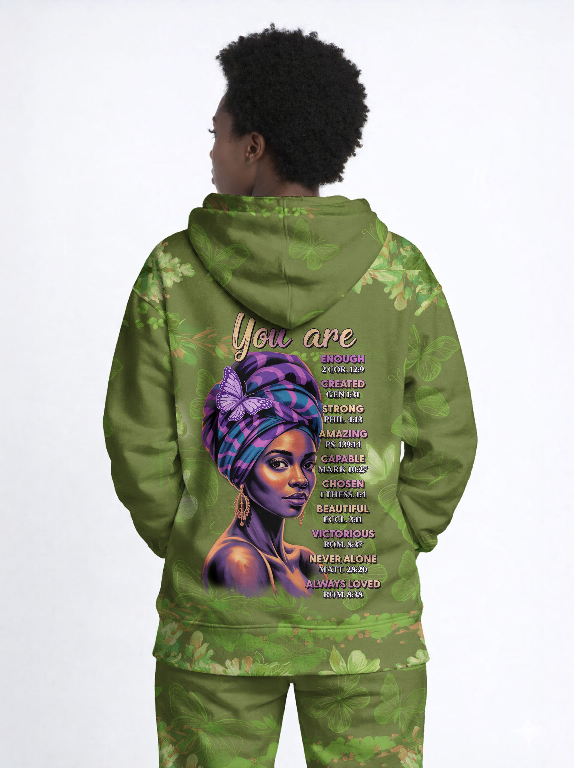 Green Orchid Zip Hoodie