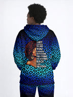 "Unstoppable" Sapphire Leopard Zip Hoodie