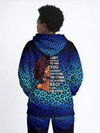 "Unstoppable" Sapphire Leopard Zip Hoodie Promo