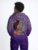 "Unstoppable" Amethyst Leopard Zip Hoodie