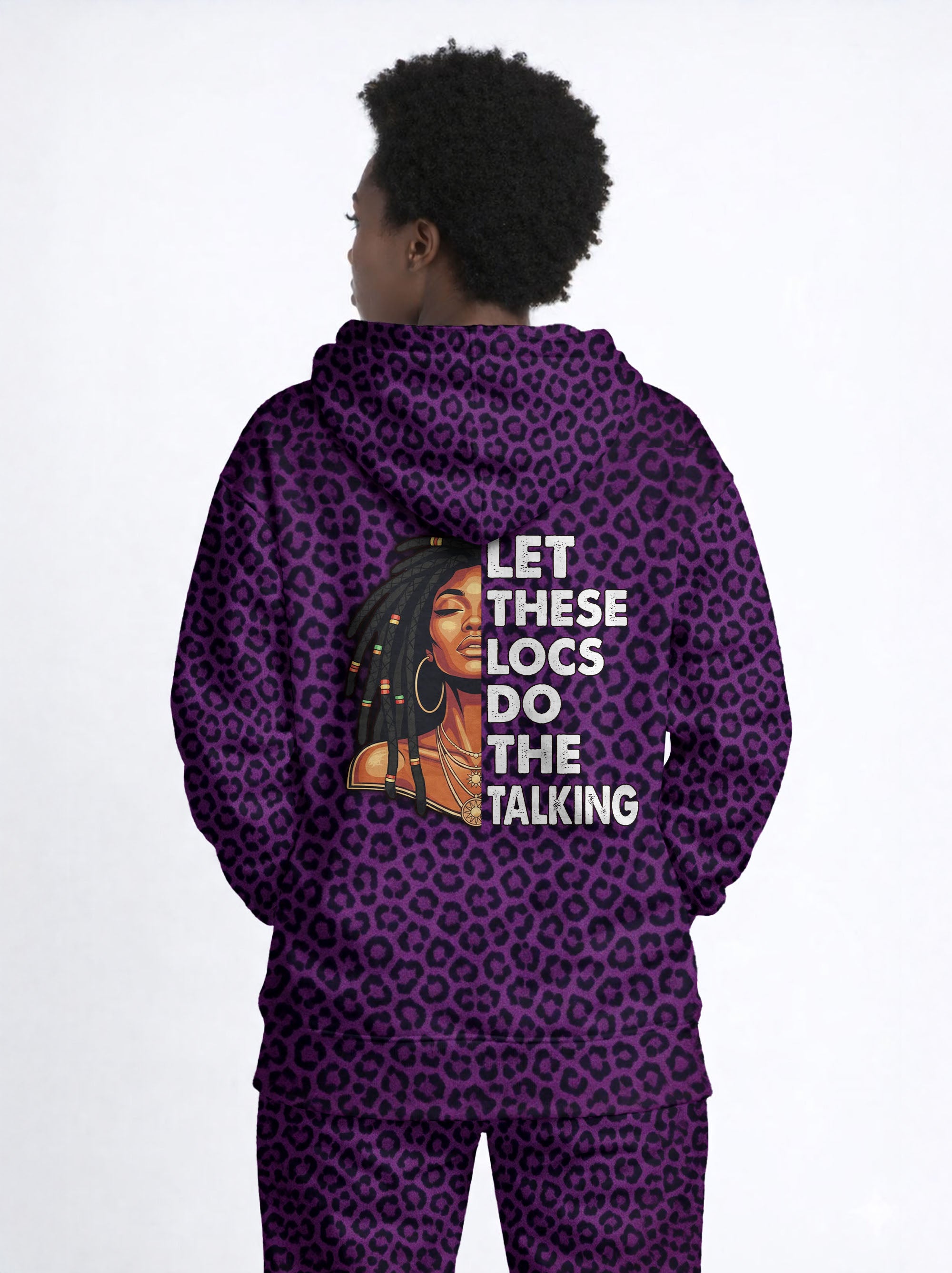 "Purple Leopard" Zip Hoodie