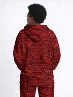 "Shaka" Burgundy Zip Hoodie