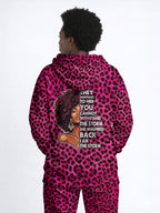 "Unstoppable" Pink Leopard Zip Hoodie