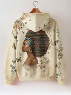 Gorgeous Black Queen Zip Hoodie