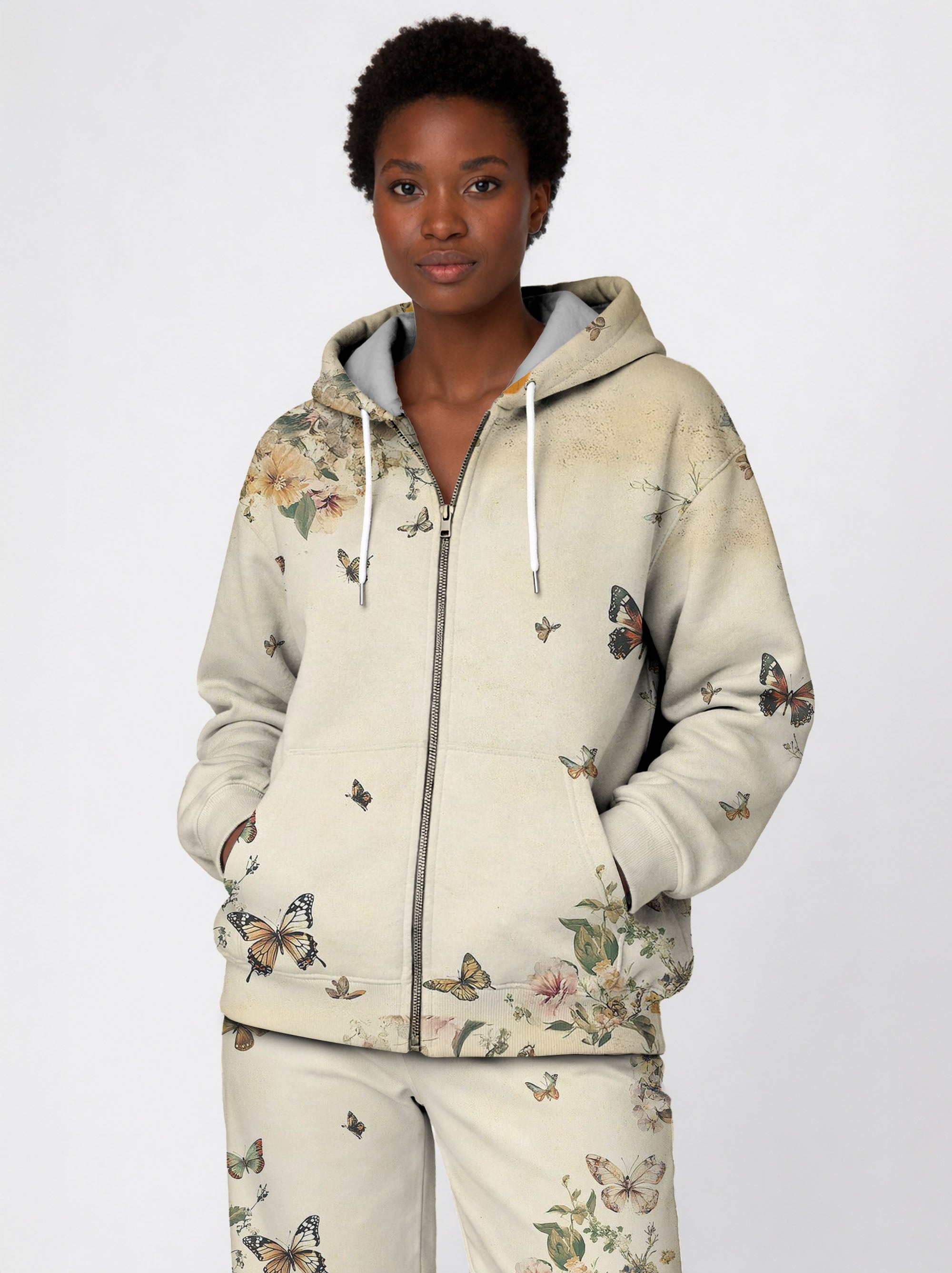 Gorgeous Black Queen Zip Hoodie