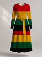 "Accra" Viscose Midi Dress — front view