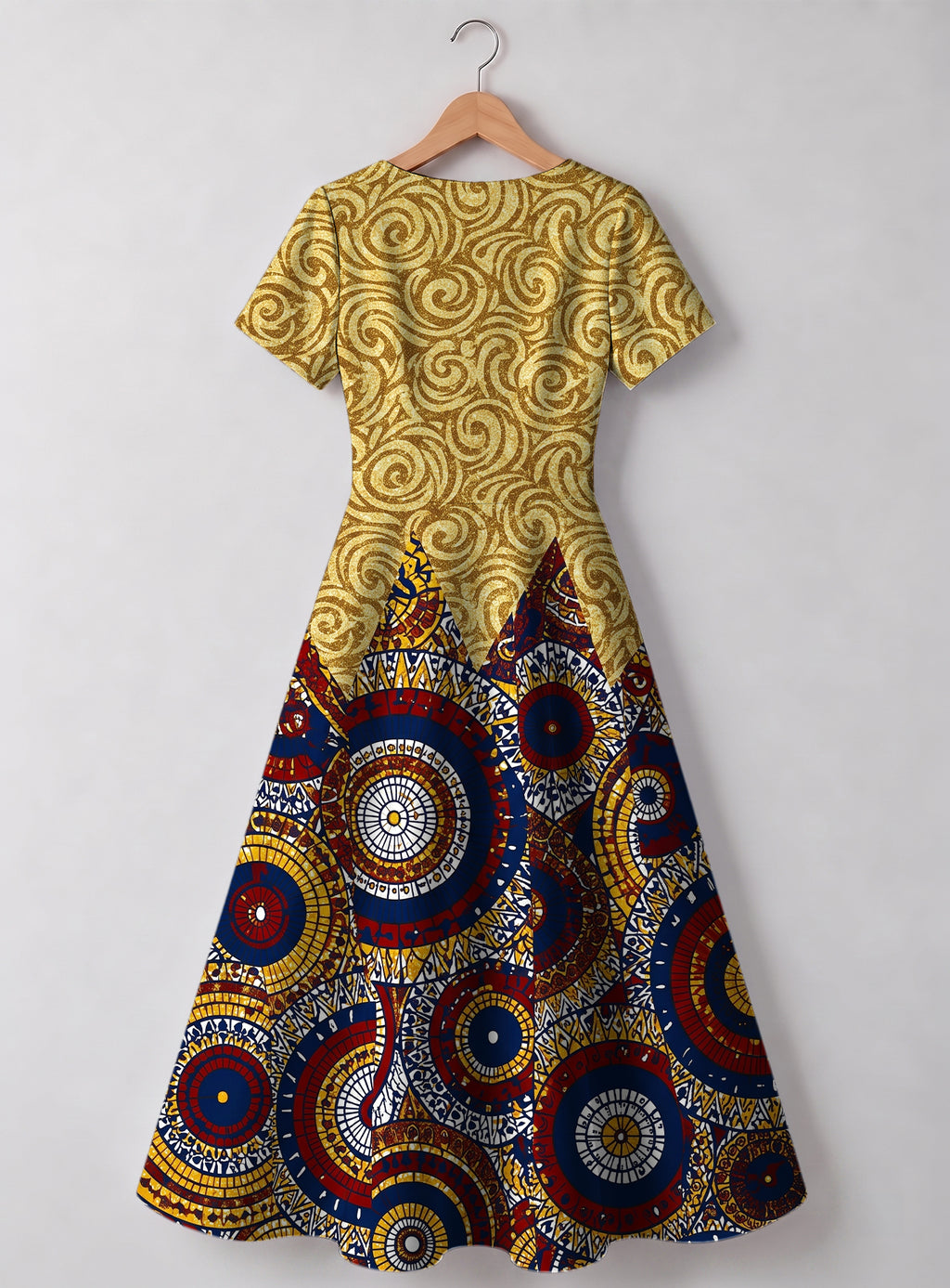 "Adhama" V Neck Midi Dress