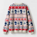 "Afro Fair Isle" Christmas Sweatshirt — back view