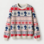 "Afro Fair Isle" Christmas Sweatshirt — front view