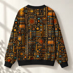"Afrocentric Pattern" Cardigan — back view