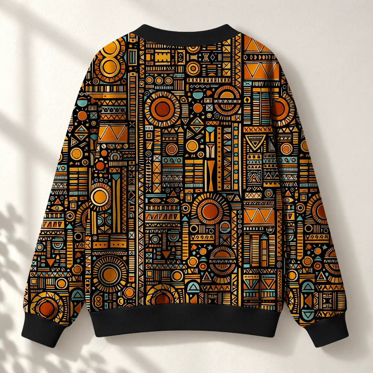 "Afrocentric Pattern" Cardigan — back view