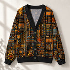 "Afrocentric Pattern" Cardigan — front view