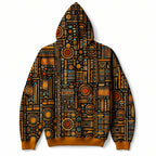 "Afrocentric Pattern" Hoodie — back flat