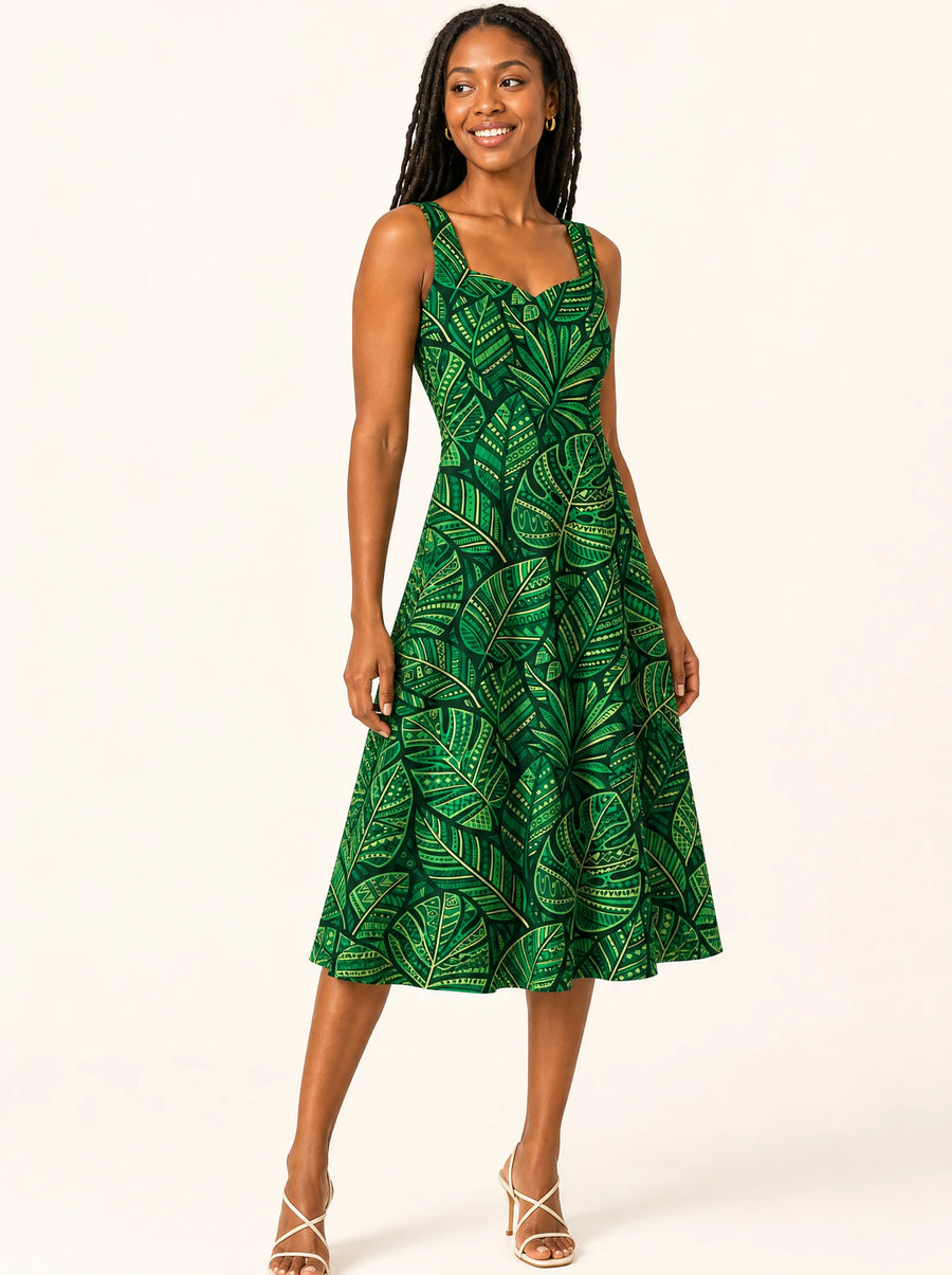 "Asili" Emerald Corset Dress
