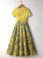 "Alfajiri" Short Sleeve Maxi Dress