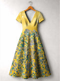 "Alfajiri" Short Sleeve Maxi Dress