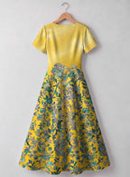 "Alfajiri" V Neck Midi Dress