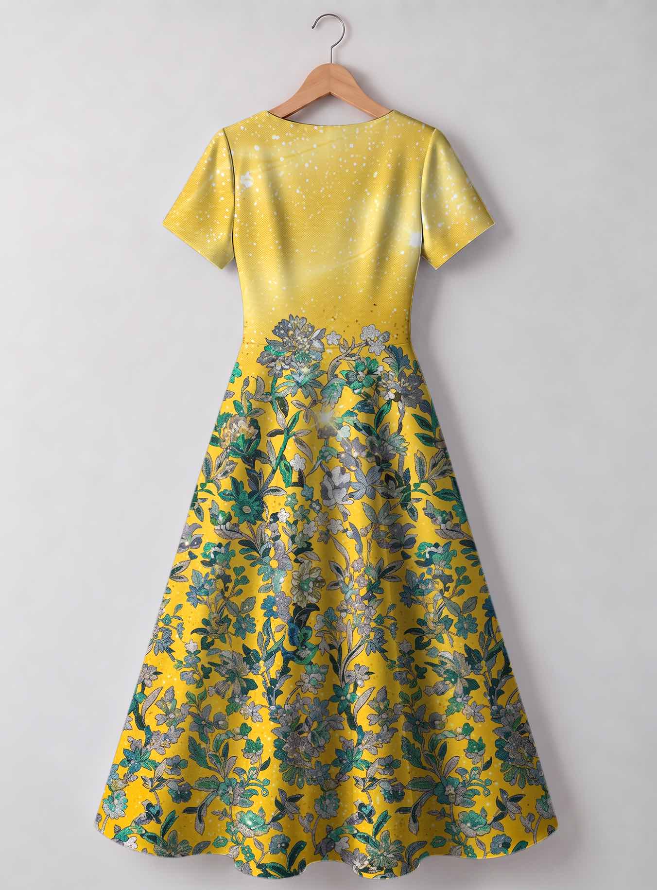 "Alfajiri" V Neck Midi Dress