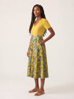 "Alfajiri" V Neck Midi Dress — full body