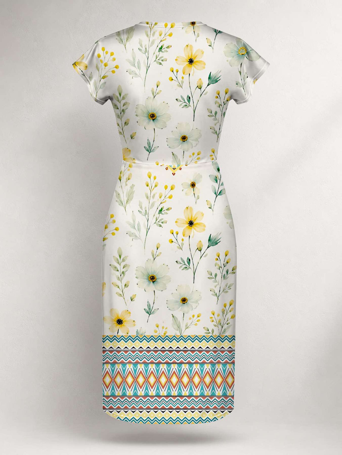 "Alizeti" Cap Sleeve Midi Dress