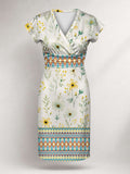 "Alizeti" Cap Sleeve Midi Dress Promo