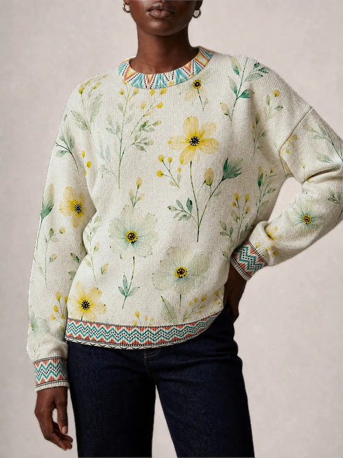 "Alizeti" Sweatshirt — styled view on model