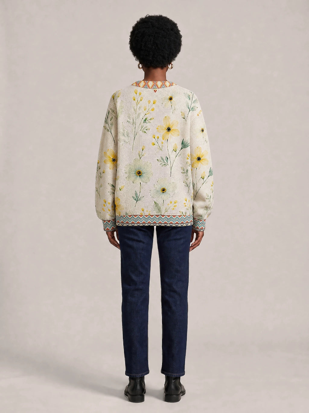 "Alizeti" Sweatshirt — back view on model