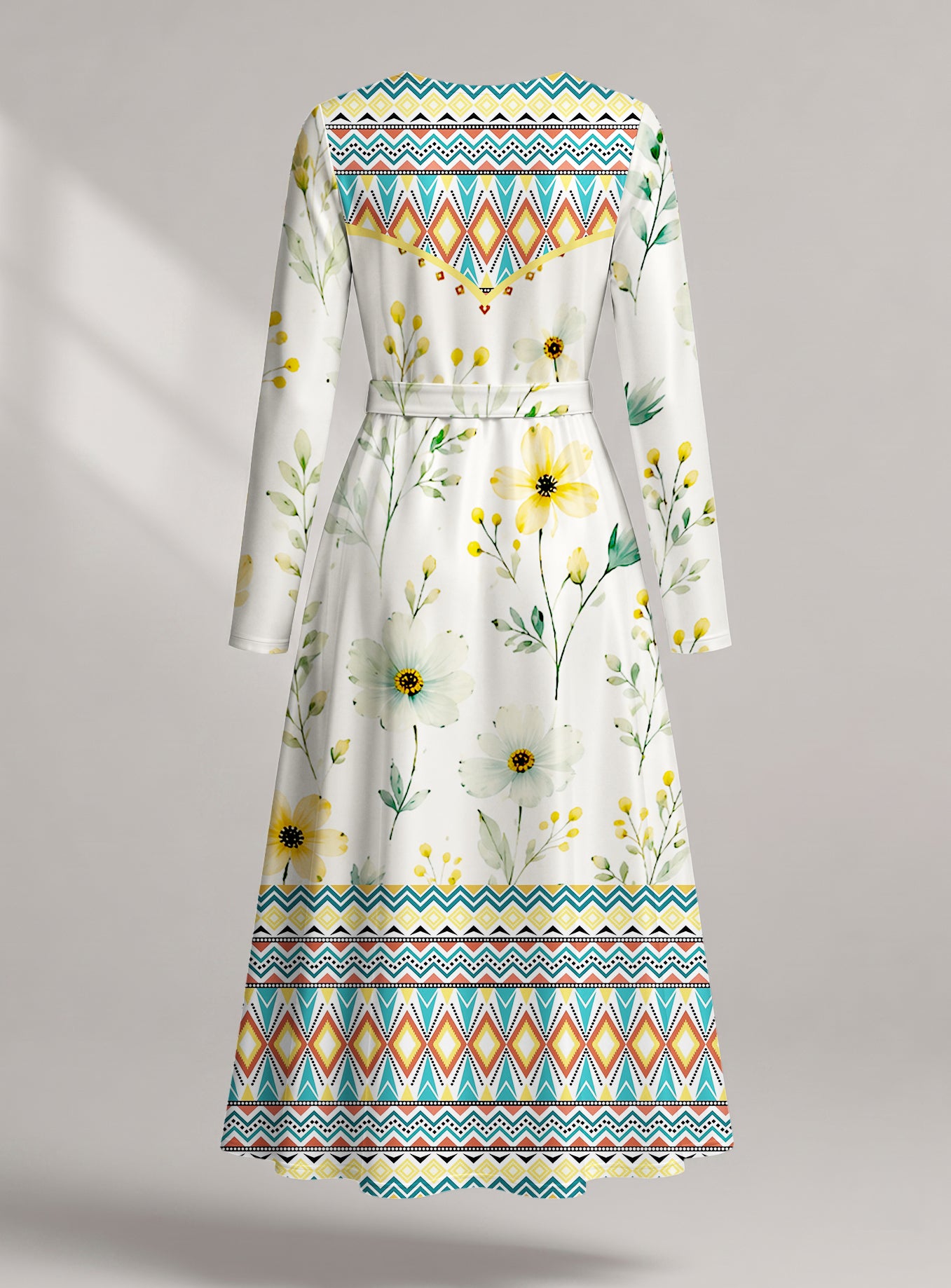"Alizeti" Viscose Midi Dress — back view
