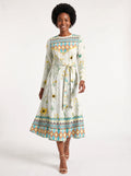 "Alizeti" Long Sleeve Midaxi Dress