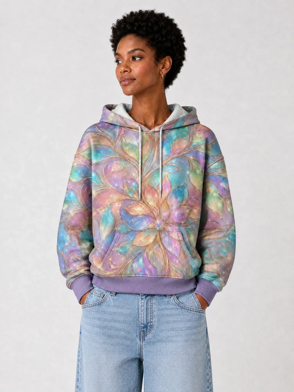 "Almasi" Hoodie — front view on model