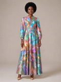 "Almasi" Puff Sleeve Maxi Dress