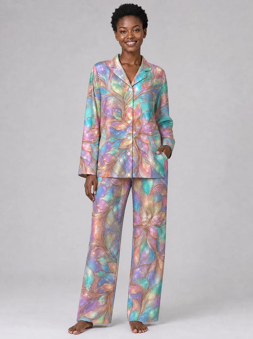 "Almasi" Pajama Set — front view on model