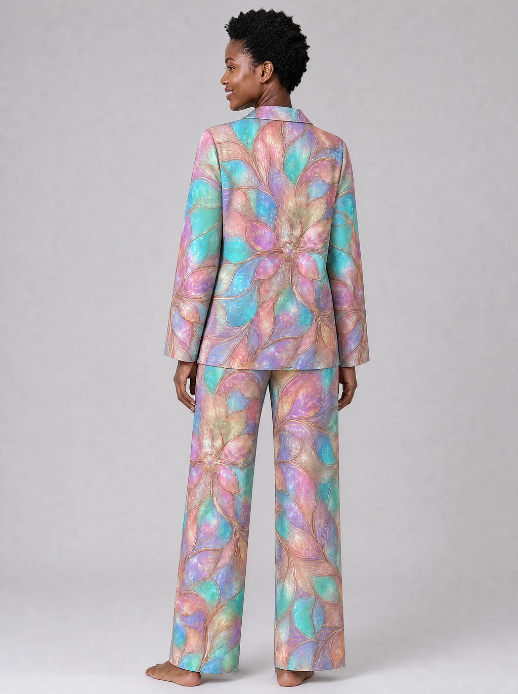"Almasi" Pajama Set — back view on model
