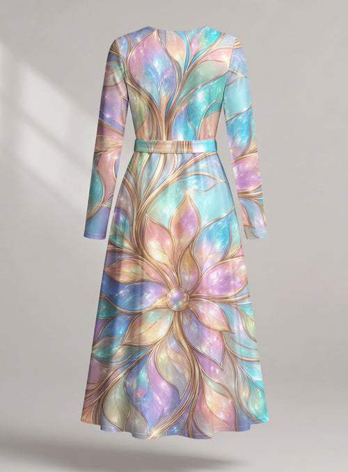"Almasi" Long Sleeve Midaxi Dress