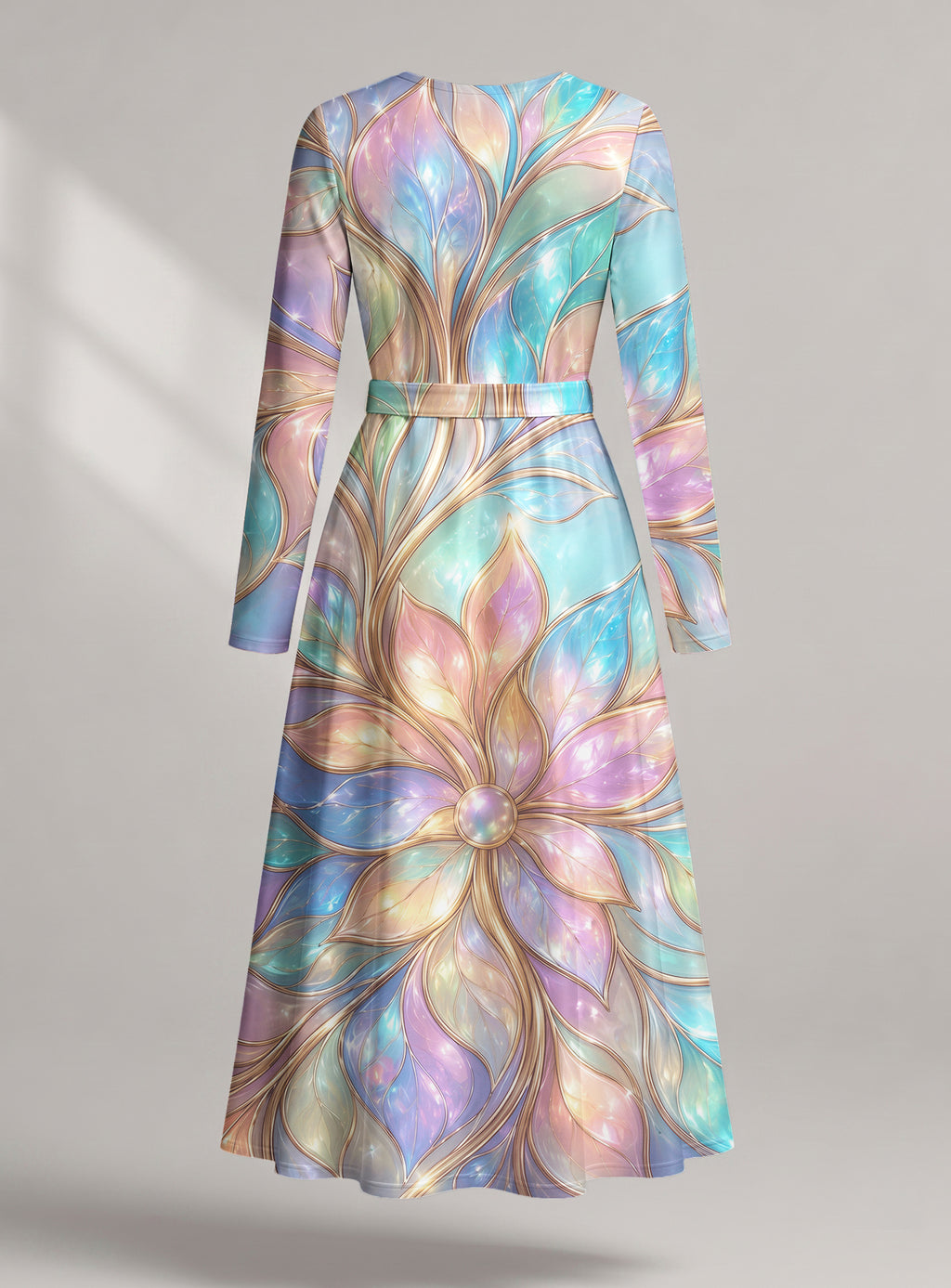 "Almasi" Viscose Midi Dress — back view