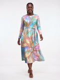 "Almasi" Long Sleeve Midaxi Dress