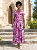 "Anasa" Short Sleeve Maxi Dress