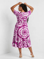 "Anasa" Sweetheart Midi Dress