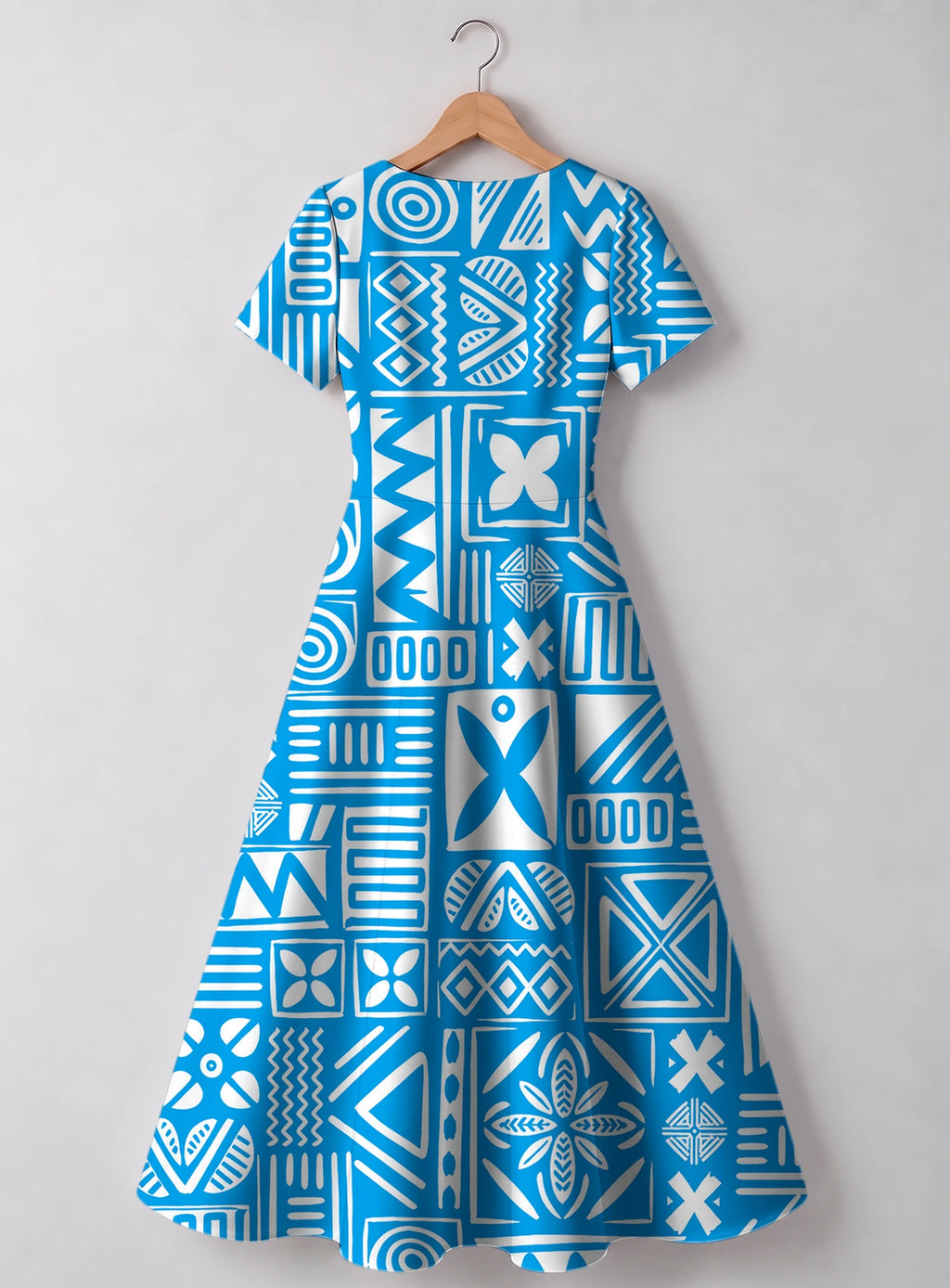 "Anga" V Neck Midi Dress