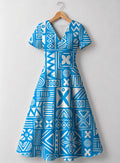 "Anga" V Neck Midi Dress Promo