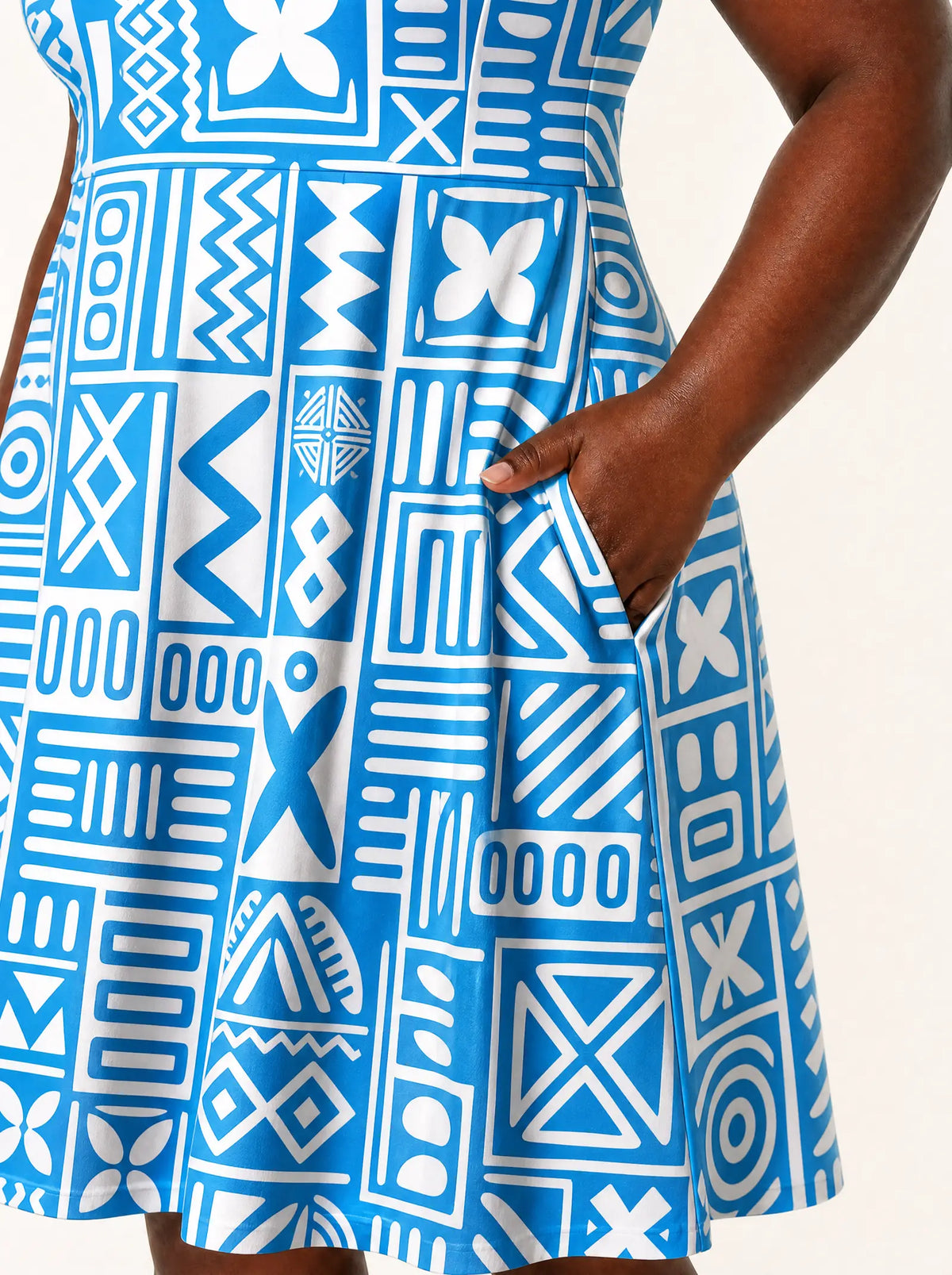 "Anga" V Neck Midi Dress — back