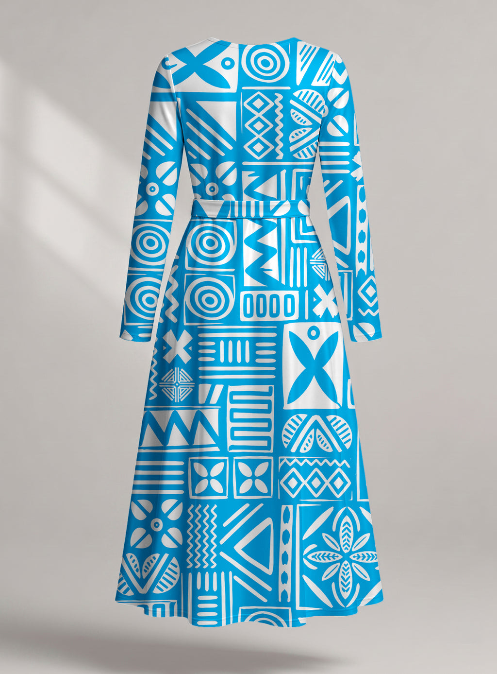 "Anga" Viscose Midi Dress — back view