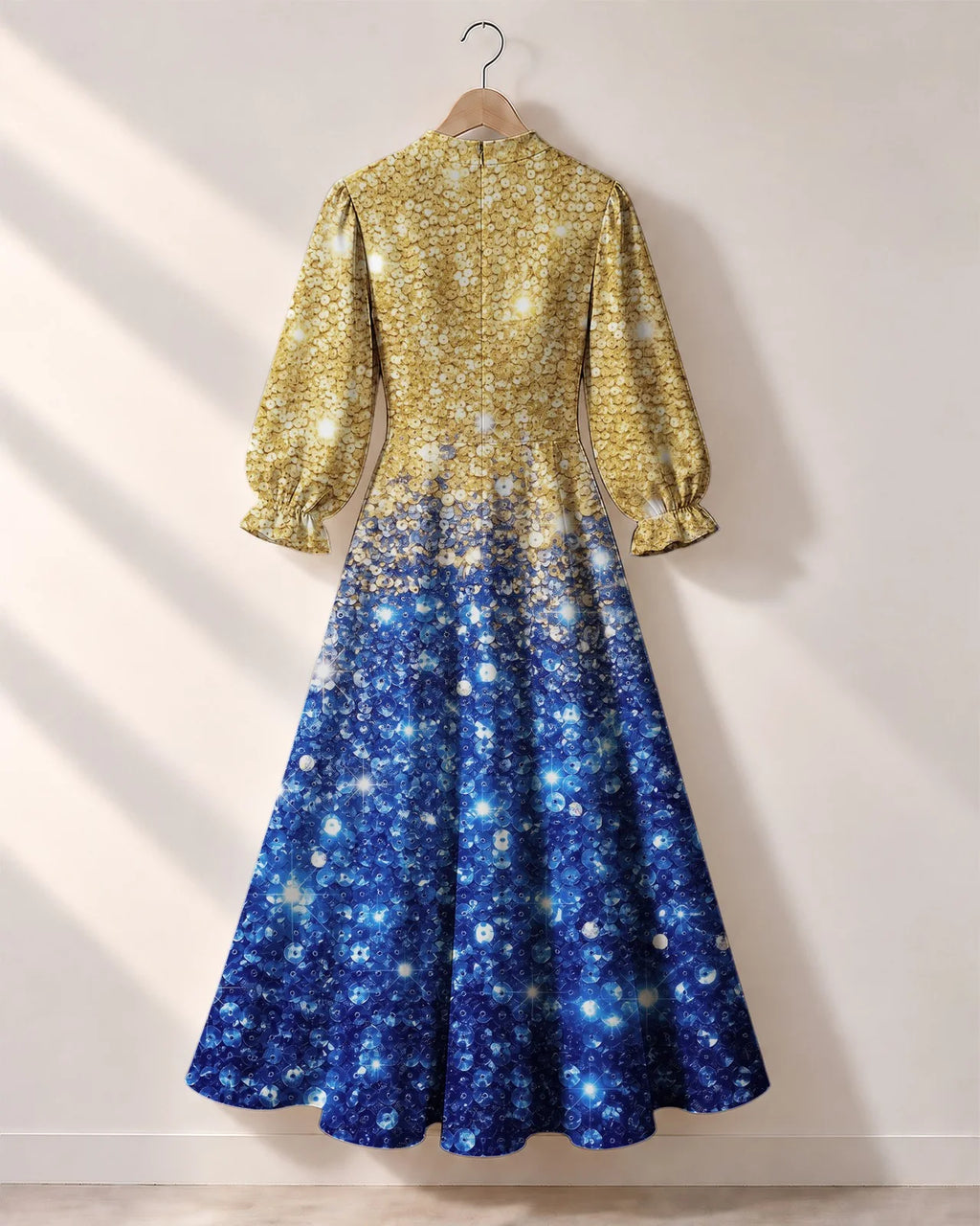 "Angaza" Long Puff Sleeve Dress