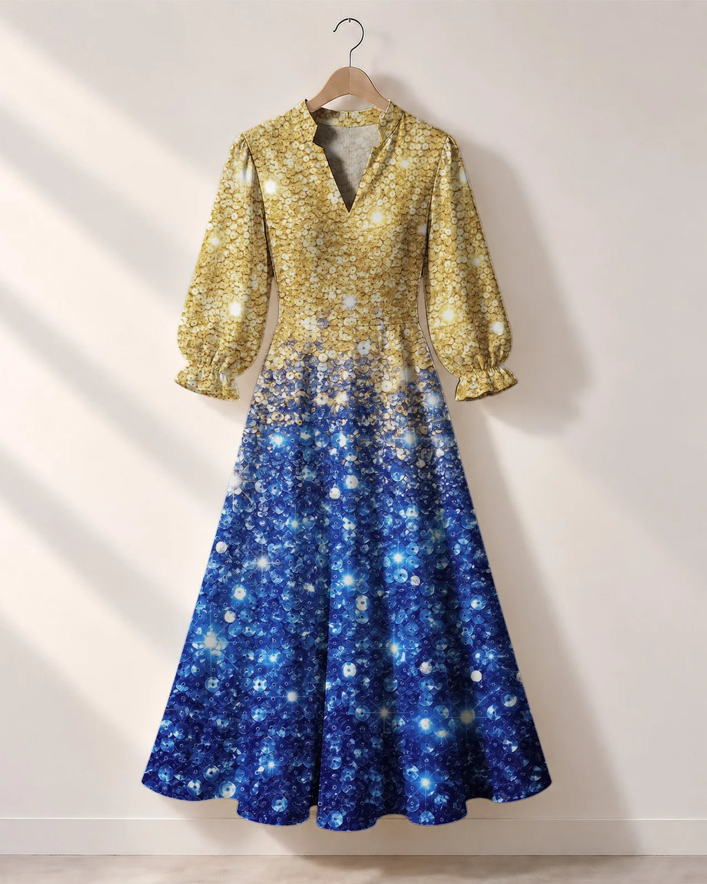 "Angaza" Long Puff Sleeve Dress