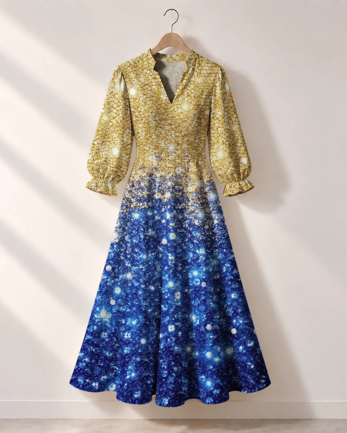 "Angaza" Long Puff Sleeve Dress